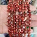 Cuentas de lágrima de jaspe rojo natural 8x10mm para la fabricación de joyas DIY artesanas - Aproximadamente 40 Piezas/Paquete / Piedra Arcoíris