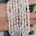 Transparent teardrop-shaped natural stone beads for DIY jewelry making and crafts - 8x10x5mm Approx 40 Pcs / White Crystal