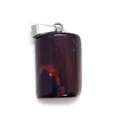 Natural red stone cylindrical pendant with silver bail for custom jewelry making - Rainbow Stone