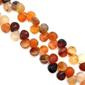Facettierte Naturachat-Tropfenperlen in warmen Orange- und Bernsteintönen für Schmuck - 8X12mm / Roter Achat