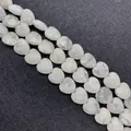Perles en Howlite blanche en forme de cœur pour la création de bijoux et bracelets - 10x10x5mm (environ 20 pièces) / Howlite