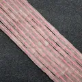 Perles cylindriques en quartz rose 4x4mm avec texture glacée pour création de bijoux - 4x4mm / N°24 Quartz Rose