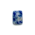 Cabochon rectangulaire en pierre de sodalite bleue et blanche pour création de bijoux - 10x14mm / Sodalite