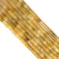 Perles cylindriques en ambre naturel 4x4mm pour la fabrication de bijoux DIY - 4x4mm / N°33 Jade Jaune