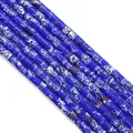 Perles en jaspe impérial bleu de forme cylindrique pour bijoux faits main - 4x4mm / N°36 Pierre Impériale Bleue