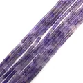 Purple amethyst cylindrical tube spacer beads for DIY jewelry making accessories - 2x4mm / Purple Crystal