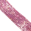 Macro view of purple natural stone tube beads with marbled texture for DIY jewelry - 4x13mm / Purple Marble Style (3)