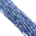 Polished round blue sodalite natural stone beads for DIY jewelry making 2mm to 4mm - Blue Spot Stone