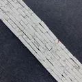 Rectangle white turquoise beads with grey marble texture for DIY jewelry making - 4x13mm / White Turquoise Texture Style (12)