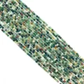 Natural moss agate round loose beads for DIY jewelry making in green and brown tones - India Agate