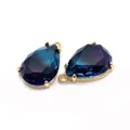 Macro shot of faceted gradient teardrop crystals in secure four-claw gold settings - Size 5 / 13x21mm 3g/piece (20 Pieces/pack)
