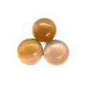 Three round tiger eye gemstones in amber brown tones with silk luster finish - 10mm (1 Piece) / Agate