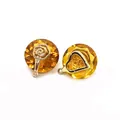 Faceted amber crystal pendants with gold rose and heart charms for DIY jewelry making - Size 9 / 14mm Thick 10mm Long (50 Pieces/pack)