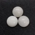 Set of three white semi-transparent round cabochon stones for DIY jewelry making - 4mm / White Jade