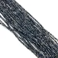 Natural faceted labradorite round beads with blue fire effect for DIY jewelry making - Larvikite