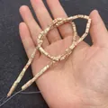 Rechthoekige kralen van natuurlijke keizersteen in crème en bruin voor DIY-sieraden - Crèmebruin Gespikkelde Steen Stijl (6号) / 3x6mm (65 Stuks/Verpakking)