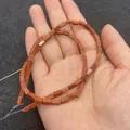 Gepolijste rechthoekige goudzandsteen kralen in diep oranjebruin voor DIY-sieraden - Oranjebruin Goudzandsteen Stijl (7号) / 3x6mm (65 Stuks/Verpakking)