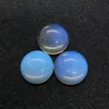 Three translucent light blue tiger eye stone cabochons for DIY jewelry making accessories - 12mm / Opal
