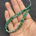 Cuentas cuadradas planas de piedra imperial turquesa y verde con 2 agujeros para DIY - 3x6x6mm / Verde Mixto