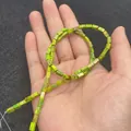 Geelgroene keizerlijke steen rechthoekige kralen met natuurlijke bruine textuur - Geelgroen Geaderde Steen Stijl (12号) / 3x6mm (65 Stuks/Verpakking)