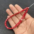 Tiras de cuentas cuadradas de jaspe rojo para accesorios de joyería artesanal - 3x6x6mm / Rojo Brillante