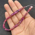 Cuentas cuadradas de jaspe imperial morado 3x6x6mm con doble agujero para joyas DIY - 3x6x6mm / Púrpura (No.10)