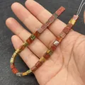 Cuentas cuadradas de piedra natural de colores para joyería DIY sobre una mano - 3x6x6mm / Jaspe Mixto