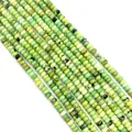 Macro shot of natural green imperial stone abacus beads for DIY jewelry making - Light Green