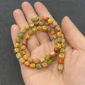 Handheld multicolored irregular 5x7mm imperial stone beads for DIY jewelry making - 5X7mm / No. 2 (Multi-color Texture)