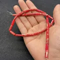 Cylindrical red emperor stone tube beads for DIY jewelry making accessories - 5x13mm (ai-30 Pcs/Strand) / Red (No. 6)