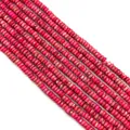 Perles en pierre impériale fuchsia avec texture marbrée naturelle pour bijoux DIY - Rose