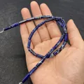 Deep blue marble-textured rectangular cylinder stone beads for DIY jewelry making - 5x13mm (ai-30 Pcs/Strand) / Dark Blue (No. 10)