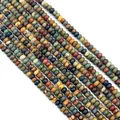Perles rondelles en jaspe naturel aux tons terreux pour la création de bijoux DIY - Terre de Sienne