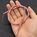 Pink cylinder natural stone beads 5x13mm with unique mineral texture for DIY jewelry - 5x13mm (ai-30 Pcs/Strand) / Pink (12#)