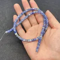 Blue and white square natural sodalite beads for DIY jewelry making and crafting - Blue White Sodalite Texture Cube (No.2)