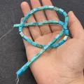 Perle rettangolari in pietra naturale turchese per la creazione di gioielli fai-da-te - 4x8mm / Celeste