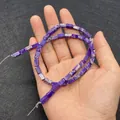 Natuurlijke paarse rechthoekige stenen kralen met marmertextuur voor DIY sieraden - 4x8mm / Paars