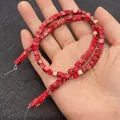 Rode keizerlijke jaspis vierkante kralen 4mm kubus voor DIY-sieraden en kettingontwerpen - Dieprood Getextureerde Kubus (Nr. 9)