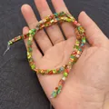 Multicolor vierkante 4mm natuursteen kralen in gemengde tinten voor DIY sieraden maken - Artistieke Kleurrijke Textuur Kubus (Nr. 10)