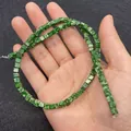 Groene keizersteen kubuskralen voor DIY-sieraden met natuurlijke nerven van 4mm - Donkergroen Netstructuur Kubus (Nr. 13)