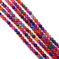 Multi-colored dragon vein agate beads strands for DIY jewelry making and bracelets - 6mm / Multicolor (No.1)