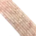6x9mm cylinder-shaped rose quartz natural stone beads for DIY jewelry making - 6x9mm / Light Pink