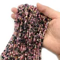 Facettierte Turmalin-Perlen in bunten Farben mit feinem Schliff und Edelsteintextur - 2mm / Turmalin