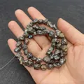 Irregular natural stone beads with colorful metallic finish for DIY jewelry - 4mm / Multi-color Metallic (No.4)