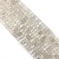 White turquoise quartz cylinder stone beads 6x9mm for DIY jewelry making - 6x9mm / Clear