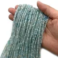 2-3mm hellblaue facettierte Aquamarin-Steinperlen für DIY-Schmuckherstellung - 2mm / Amazonit