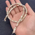 Bruine en beige marmerpatroon kubus natuursteen kralen voor DIY sieraden maken - Beige Bruin Rode Steen Kubus (Nr. 20)