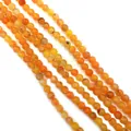 Orange dragon vein agate round beads with unique web-like texture for DIY jewelry making - 6mm / Orange (No. 4)