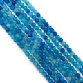Blue dragon vein fire agate loose beads for DIY jewelry bracelet making accessories - Blue (No. 5)