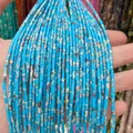 Vibrant royal blue imperial stone cylinder beads with natural marble patterns for DIY jewelry - 2x4mm / Blue Imperial Jasper